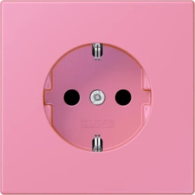 Jung SCHUKO-Steckdose, 16 A 250 V ~, Schraubklemmen, Duroplast lackiert, Serie LS, rose vif