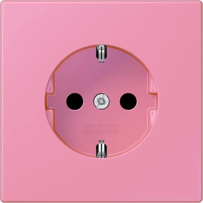 Jung SCHUKO-Steckdose, 16 A 250 V ~, Schraubklemmen, Duroplast lackiert, Serie LS, rose vif