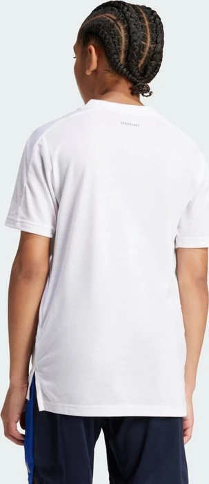 adidas Training Aeroready Funktionsshirt kurzarm white/reflective silver (Junior)