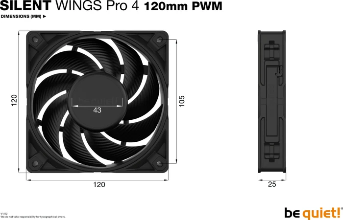 be quiet! Silent Wings Pro 4 PWM, 120mm