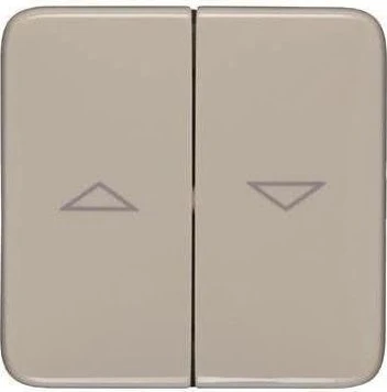 Legrand Creo Jalousiewippe mit aufgedruckten Pfeilsymbolen, mandelweiß