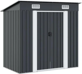 vidaXL Metall Gerätehaus 190x124cm anthrazit