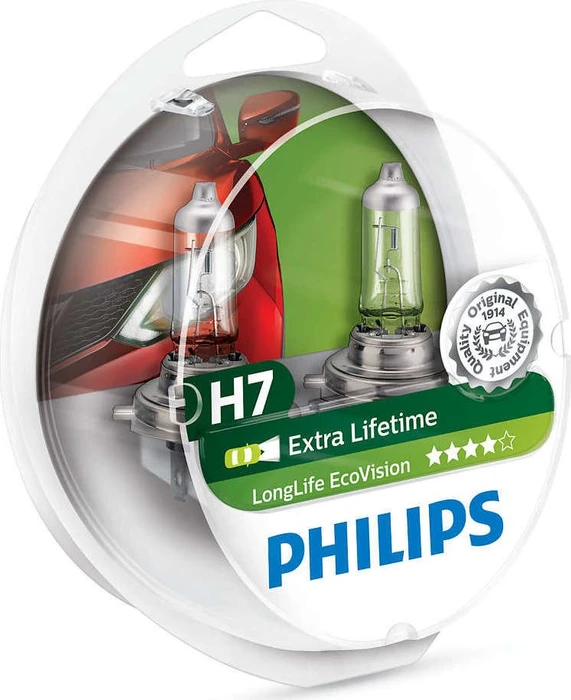 Philips LongLife EcoVision H7 55W, 2er-Pack Box