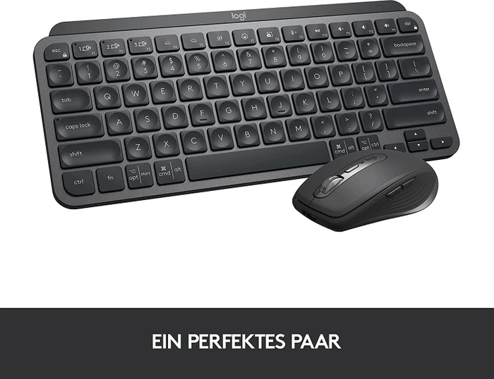 Logitech MX Keys Mini, LEDs weiß, Logi Bolt, Graphite, schwarz, USB/Bluetooth, CH