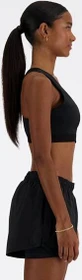 New Balance Sleek Medium Support Pocket Sport-BH schwarz (Damen)