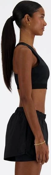 New Balance Sleek Medium Support Pocket Sport-BH schwarz (Damen)