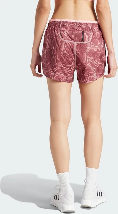 adidas Own The Run Excite Allover Print Aeroready Laufhose kurz semi pink spark (Damen)