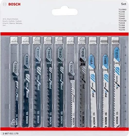 Bosch Professional Wood and Metal Stichsägeblatt-Set, 10-tlg.