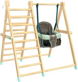 TP Toys Active-Tots Holz Kletterdreieck mit Schaukel