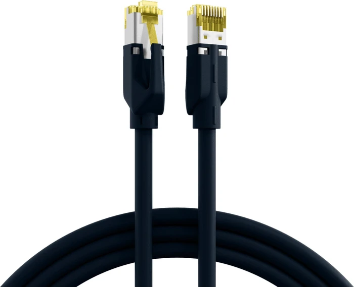 EFB Elektronik TM31 Dätwyler 7702 Patchkabel, Cat7/Cat6a, S/FTP, RJ-45/RJ-45, 2m, schwarz
