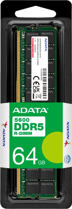 ADATA RDIMM 64GB, DDR5-5600, CL46-45-45, X4, reg ECC, tray