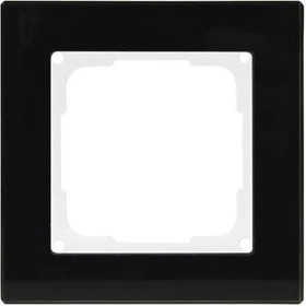 Opus Fusion Glas Abdeckrahmen 1-fach, schwarz/weiß