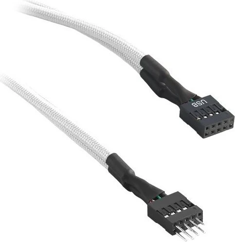 CableMod ModFlex internes 9-Pin USB 2.0 Kabel, weiß, ummantelt, 0.3m