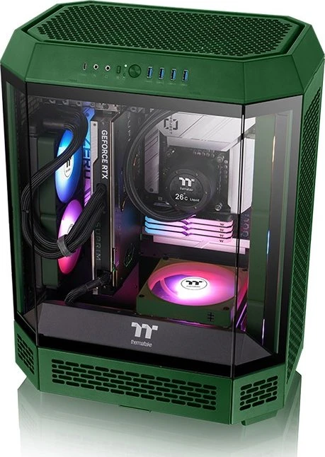 Thermaltake CT140 EX ARGB Sync Reverse Racing Green, grün/weiß, 140mm, 3er-Pack