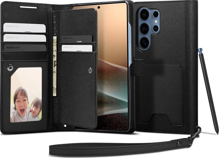 Spigen Wallet S für Samsung Galaxy S25 Ultra schwarz