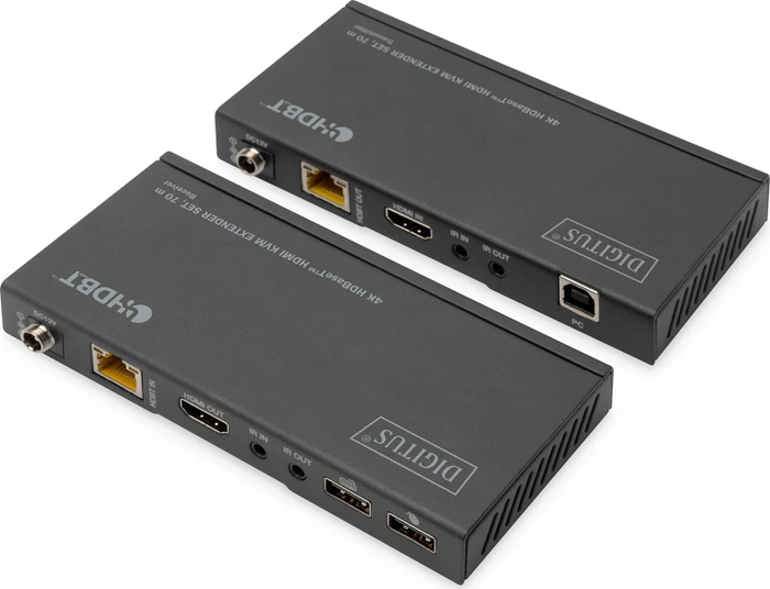 Digitus HDMI KVM Extender Set Extender HDBaseT 1.0, 4K, 30Hz, Cat5e/6/6a/7/8, 40m