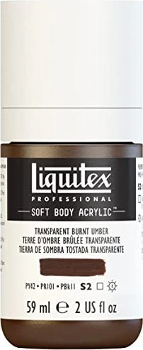 Liquitex Professional Soft Body Acrylic transparent burnt umber, 59ml