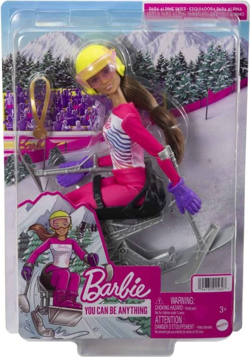Mattel Barbie - Ich wäre gern... Wintersport Paraskifahrerin brünett
