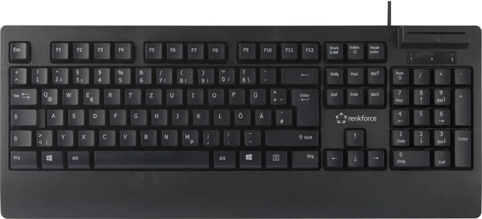 Renkforce RF-CKB-200 Tastatur mit Chipkartenleser, USB, DE
