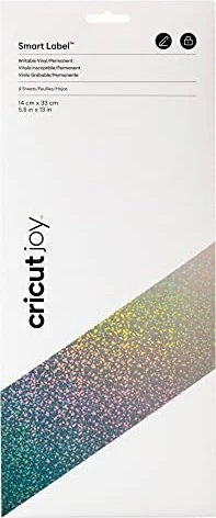 Cricut Joy Smart Holo Vinylfolie permanent silber, 13.9x33cm