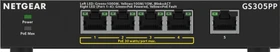 Netgear SOHO GS300 Desktop Gigabit Switch, 5x RJ-45, 83W PoE+ (GS305PP-300)