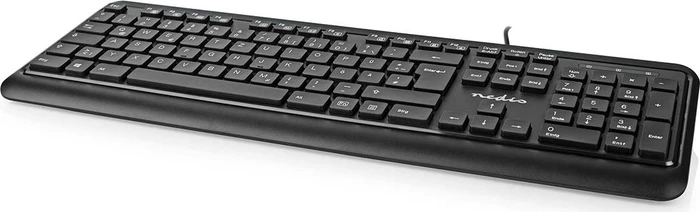 Nedis Multimedia Tastatur, schwarz, USB, DE