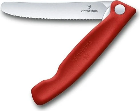 Victorinox Swiss Classic Gemüsemesser mit Wellenschliff faltbar rot