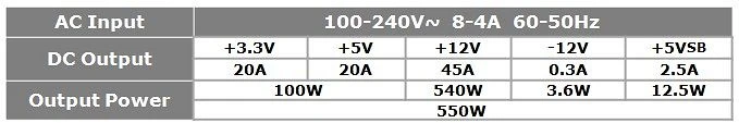 Cooler Master VS-Series V550SM 550W, ATX 2.31