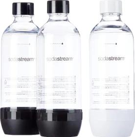 SodaStream PET Sodaflasche 1l schwarz/schwarz/weiß, 3 Stück