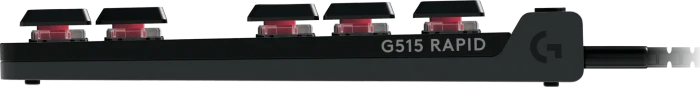Logitech G515 Rapid TKL, schwarz, LEDs RGB, Low Profile Magnetic Analog, USB, DE
