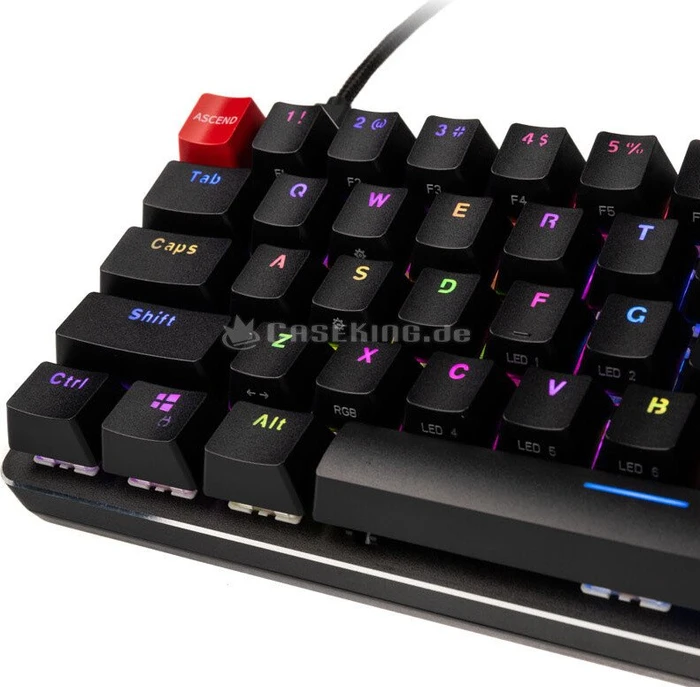 Glorious GMMK Compact, ABS, schwarz/silber, Gateron BROWN, USB, US