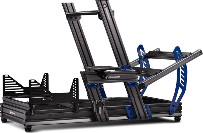 Next Level Racing F-GT Elite Aluminium Simulator Cockpit iRacing Edition, schwarz/blau
