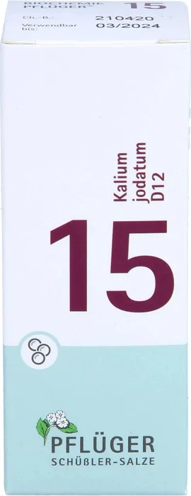 Schüßler-Salze 15 Kalium jodatum D12 Globuli, 15g