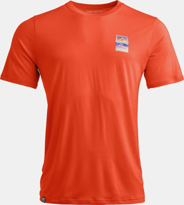 Ortovox 140 Cool Mountain Gradient Funktionsshirt kurzarm hot orange (Herren)