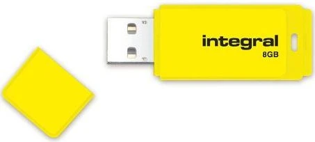 Integral Neon 8GB gelb, USB-A, USB 2.0