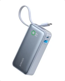 Anker Nano Power Bank (30W, Built-In USB-C Cable) blau