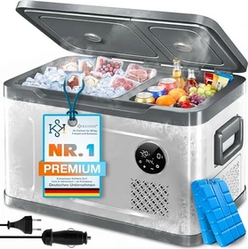 Kesser 2in1 49l Kompressor-Kühlbox silber