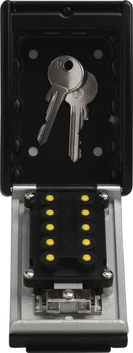 ABUS KeyGarage 767 zur Wandmontage Schlüsselkasten, schwarz/silber, elektronisches Zahlenschloss