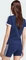 adidas 3-Streifen Slim T-Shirt kurzarm night indigo/white (Damen) Vorschaubild