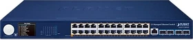 Planet GS-6311 Rackmount Gigabit Managed Switch, 24x RJ-45, 4x SFP+, 370W PoE+ (GS-6311-24P4XV)