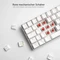 RK Royal Kludge RK61 60% Wireless, weiß, LEDs blau, Kailh RED, USB/Bluetooth, DE Vorschaubild