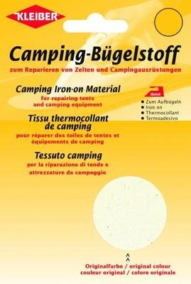 Kleiber Quick Camping Bügelstoff für Zelte Reparatur-Flicken raw white