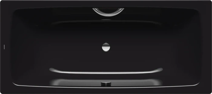 Kaldewei Cayono Duo 724 Badewanne 170x75x41cm, Perl-Effekt, mit Grifflochbohrungen, schwarz