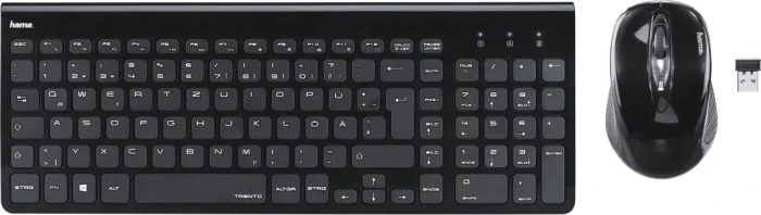 Hama Trento Set Funk Tastatur und Maus, USB, DE