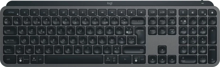 Logitech MX Keys S, Graphite, schwarz, LEDs weiß, Logi Bolt, USB/Bluetooth, FR
