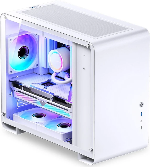 Jonsbo U4 Mini White, weiß, Glasfenster