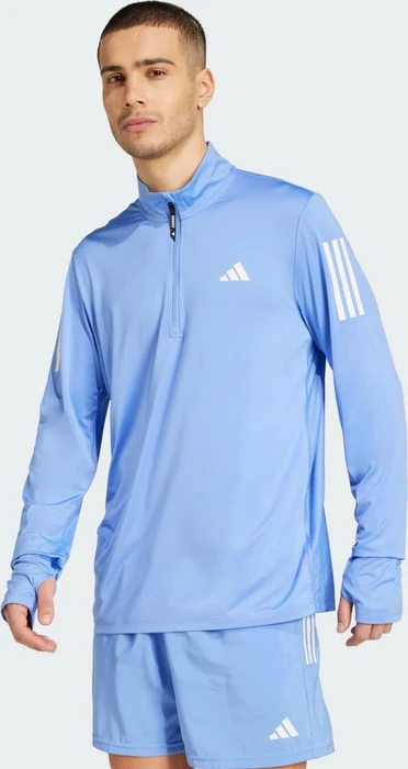 adidas Own The Run Half-Zip Laufshirt langarm blue fusion (Herren)