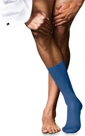 Falke No. 10 Pure Fil d'Écosse Socken deep water (Herren)