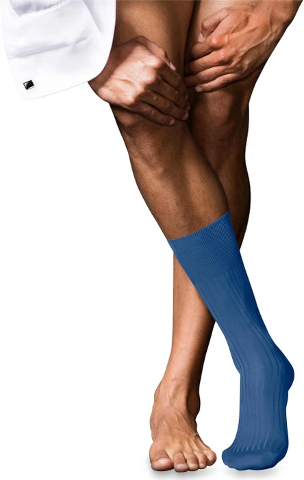Falke No. 10 Pure Fil d'Écosse Socken deep water (Herren)