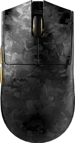 Yunzii M2 Dual 8K Custom Wireless Gaming Maus, schwarz/gold, USB/Bluetooth